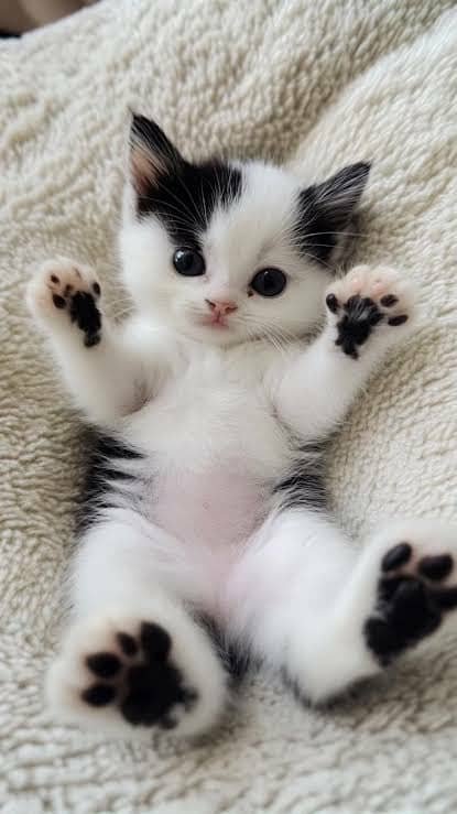 Black and White kitten